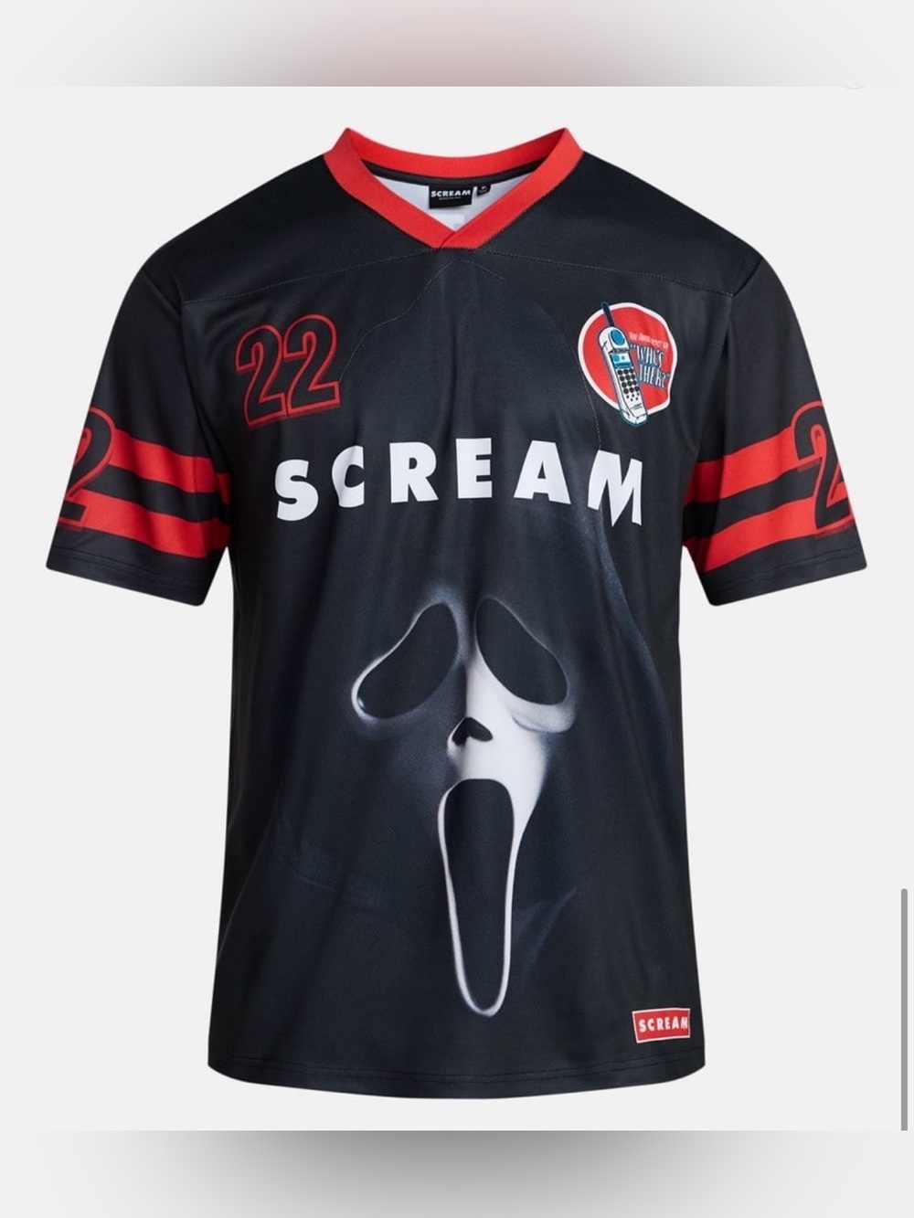 Scream Ghostface Men's Front Back Graphic Soccer Jersey with Short Sleeves,